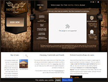 Tablet Screenshot of hotelpaviarome.com
